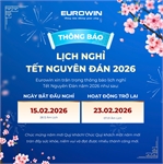 THÔNG BÁO NGHỈ TẾT NGUYÊN ĐÁN 2026 – EUROWIN