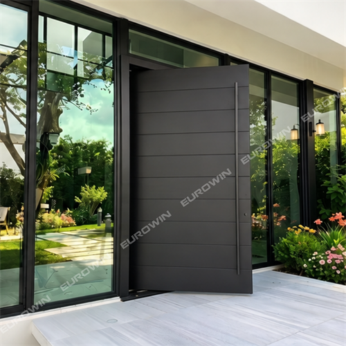 Cửa Nhôm Nguyên Tấm Trục Xoay Eurowin EU-X107