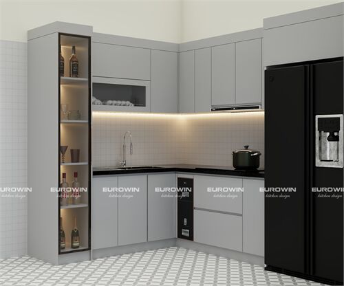 Tủ Bếp Nhựa Cao Cấp Chữ L (Mã SP: EU1104) 
