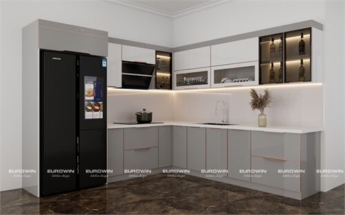 Tủ Bếp Nhựa Cao Cấp Chữ L (Mã SP: EU1125)  