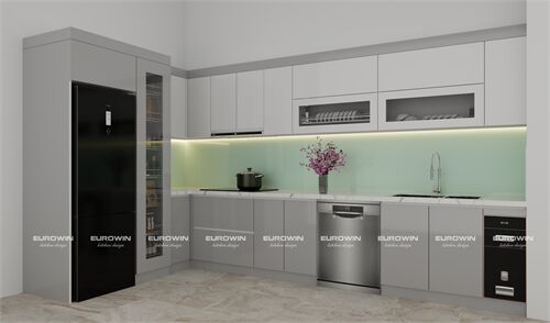 Tủ Bếp Nhựa Cao Cấp Chữ L (Mã SP: EU1142)  