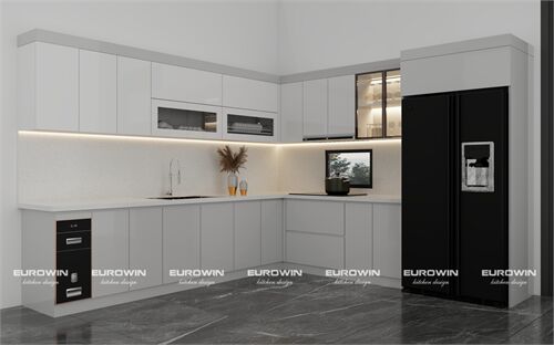 Tủ Bếp Nhựa Cao Cấp Chữ L (Mã SP: EU1176) 