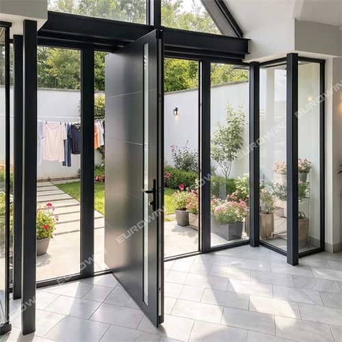 Cửa Nhôm Nguyên Tấm Trục Xoay Eurowin EU-X098