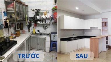 Cải Tạo Bếp Cũ Đón Tết: Gợi Ý Thay Thế Bằng Tủ Bếp Gỗ Công Nghiệp Hiện Đại