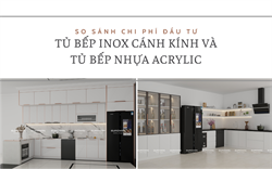 So Sánh Chi Phí Đầu Tư: Tủ Bếp Inox Cánh Kính Và Tủ Bếp Nhựa Acrylic Phù Hợp Với Ai?