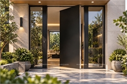 Cửa Nhôm Nguyên Tấm Trục Xoay (Pivot Door) Eurowin – Điểm Nhấn Cho Kiến Trúc Hiện Đại
