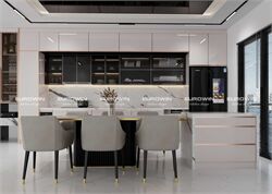 Bộ Sưu Tập Mẫu Tủ Bếp Inox Cánh Kính Kiểu Dáng Chữ I – Cập Nhật Mới Nhất