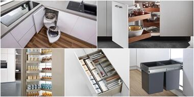 Phân Loại Phụ Kiện Tủ Bếp Theo Chức Năng Và Vị Trí Lắp Đặt