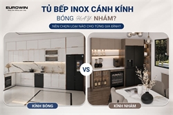 Tủ Bếp Inox Cánh Kính Bóng Hay Kính Nhám? Nên Chọn Loại Nào Cho Từng Gia Đình?