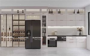 Tủ Bếp Cánh Kính: Phối Màu Và Ánh Sáng Đỉnh Cao Giúp Không Gian Bếp Tỏa Sáng