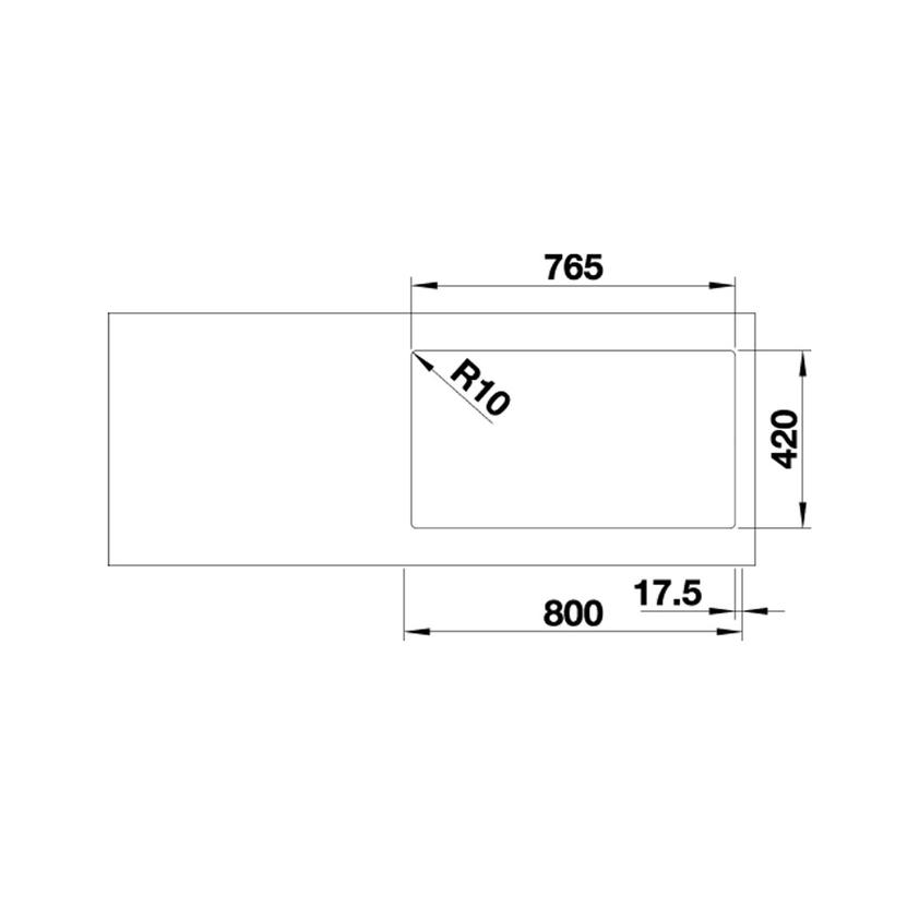 Chậu rửa bát âm Blanco QUATRUS R15 435/285-IU