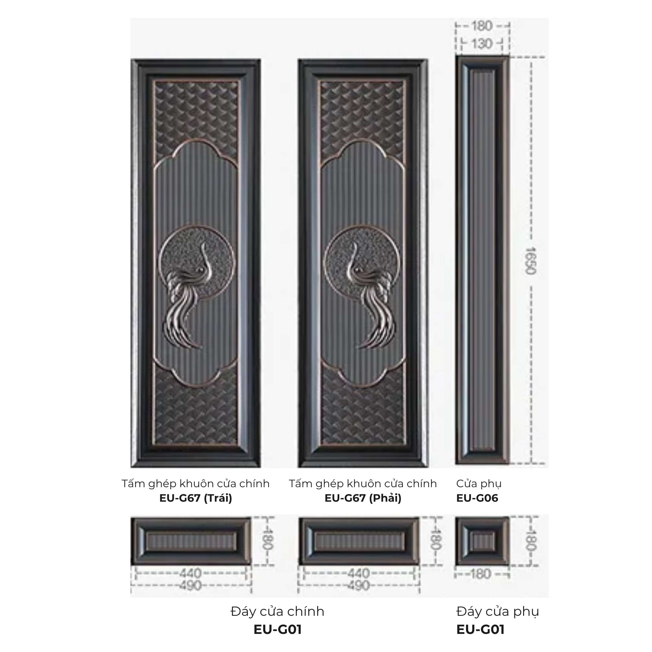 Cửa Nhôm Nguyên Tấm Eurowin EU-G67