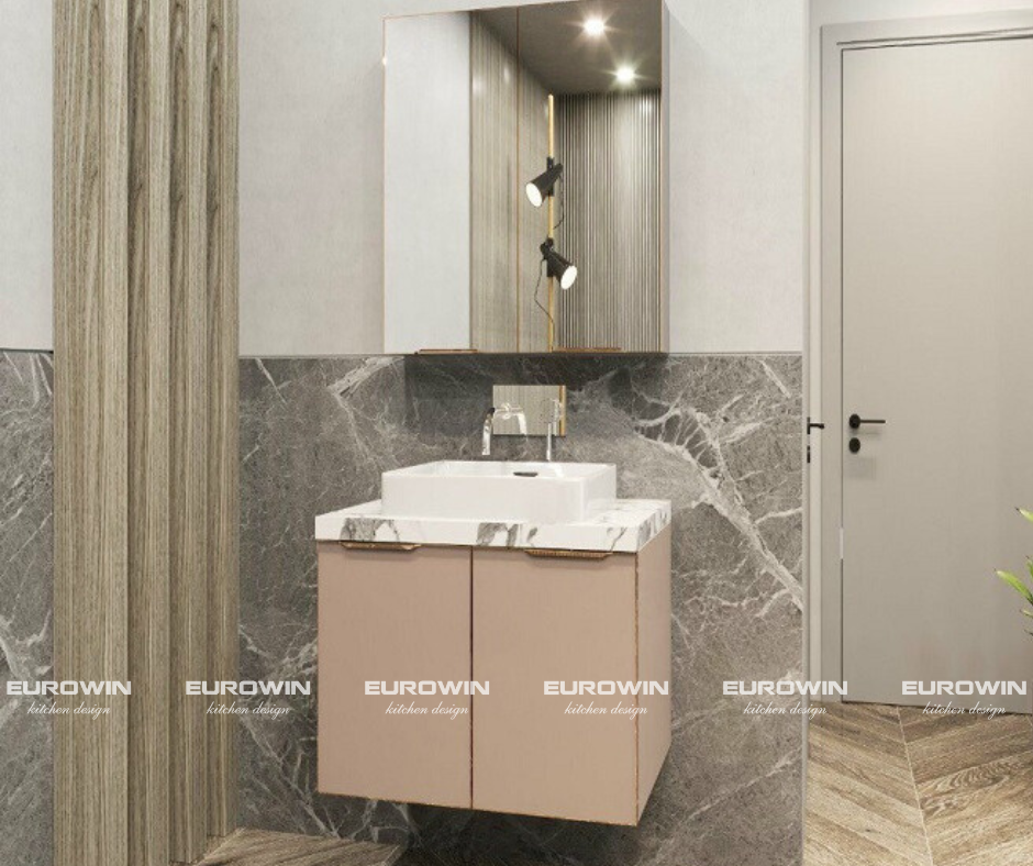 Tủ lavabo cánh kính TL12