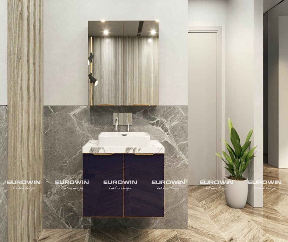 Tủ lavabo cánh kính TL12