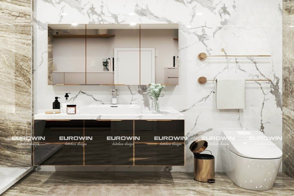 Tủ lavabo cánh kính TL14