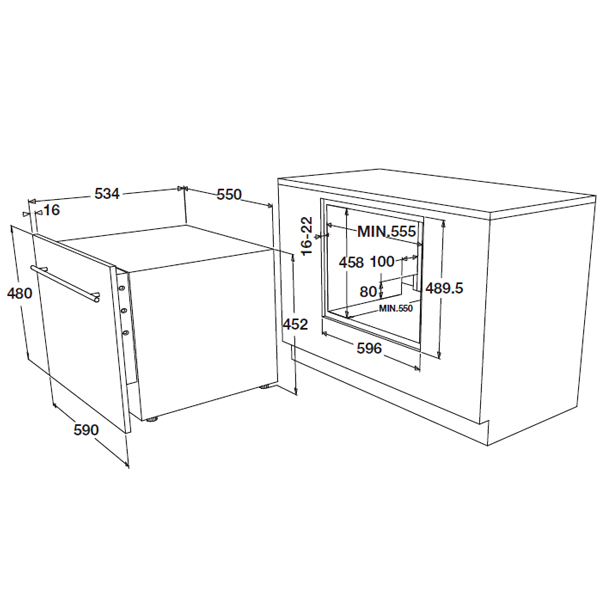 Máy rửa bát Hafele HDW-I50A