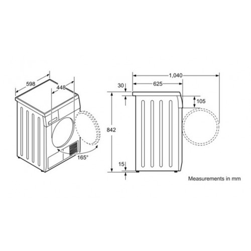 Máy sấy quần áo Bosch WTE84105GB