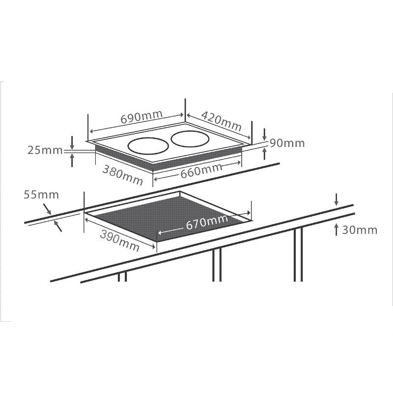 Bếp điện từ Chefs EH-MIX2000A