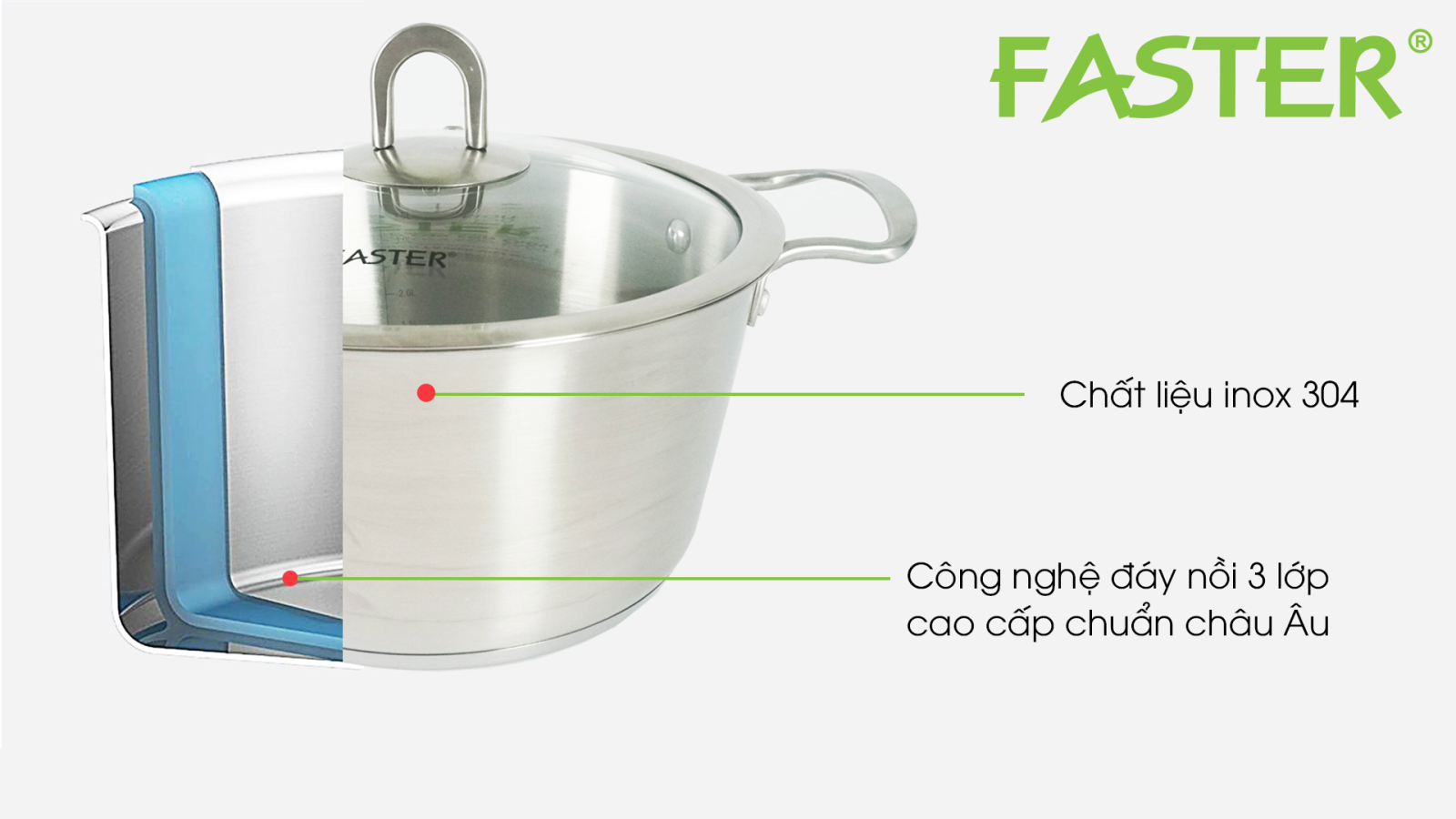 Bộ nồi cao cấp FASTER Utility