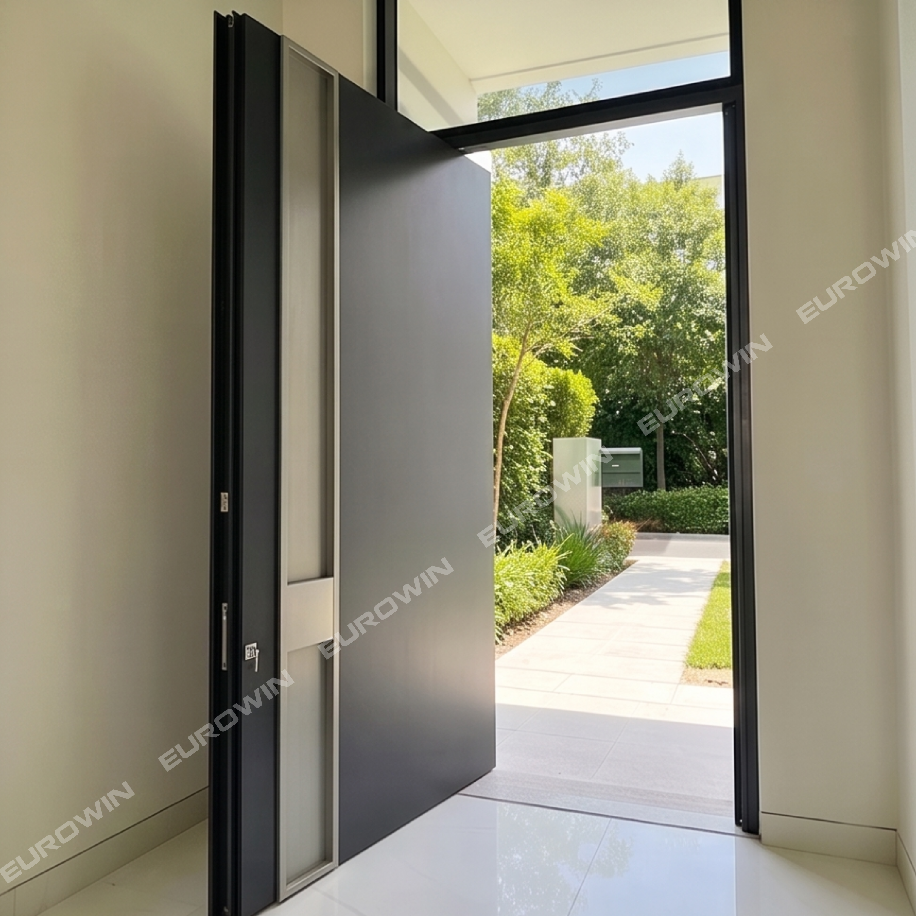 Cửa Nhôm Nguyên Tấm Trục Xoay Eurowin EU-X109