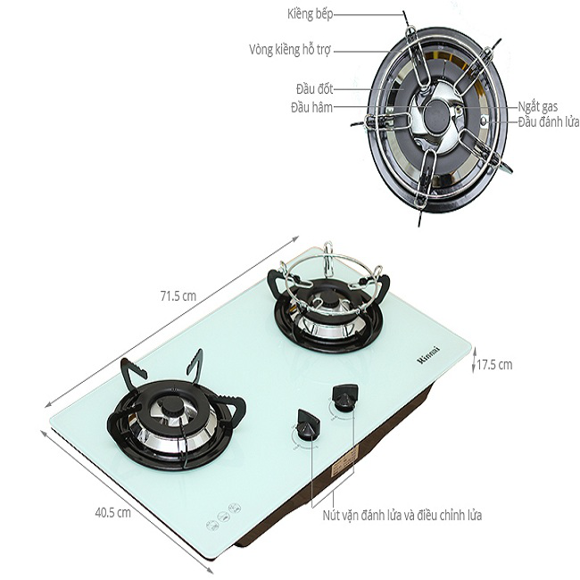 Bếp gas âm Rinnai RVB-2WG