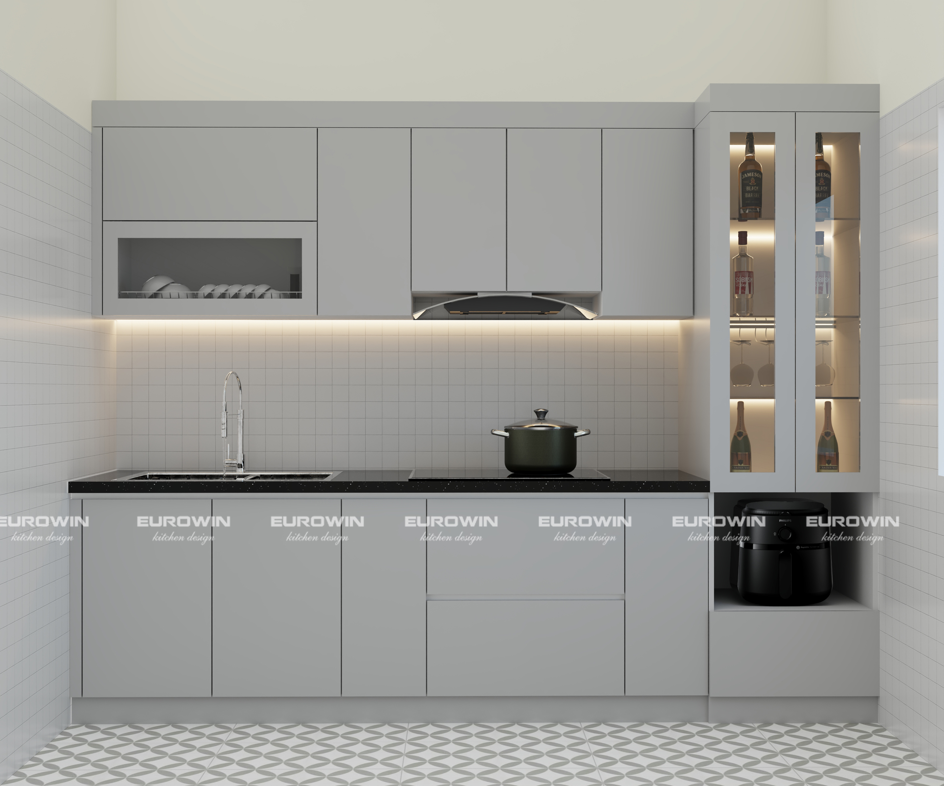 Tủ Bếp Nhựa Cao Cấp Chữ I (Mã SP: EU1105)