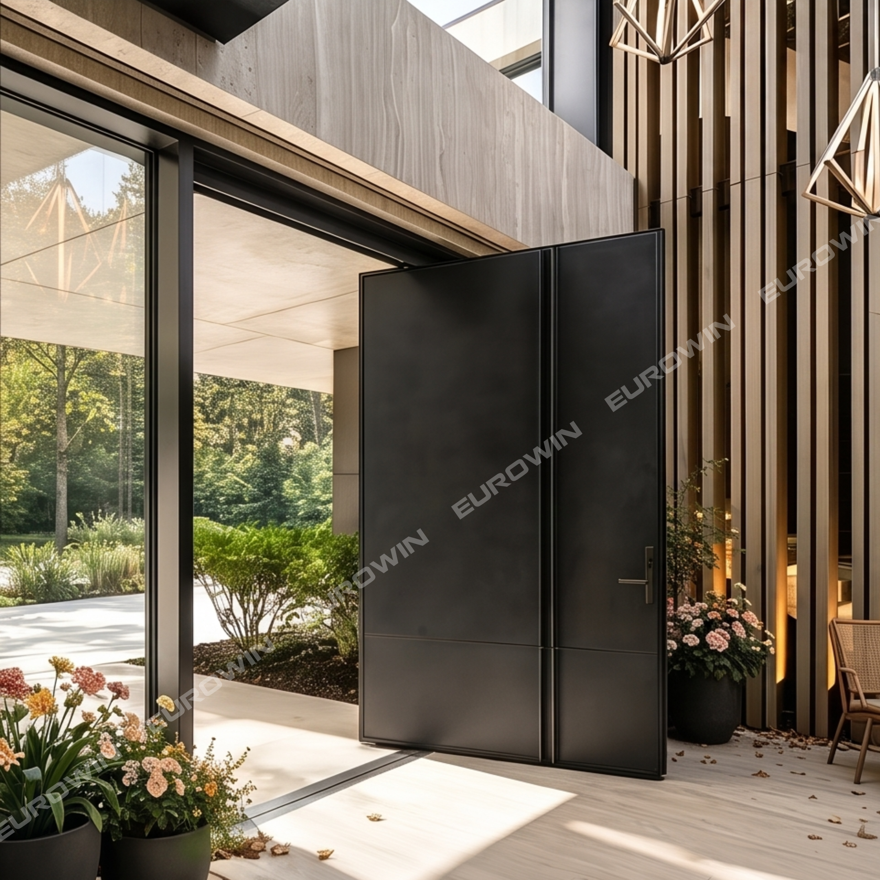 Cửa Nhôm Nguyên Tấm Trục Xoay Eurowin - Pivot Door