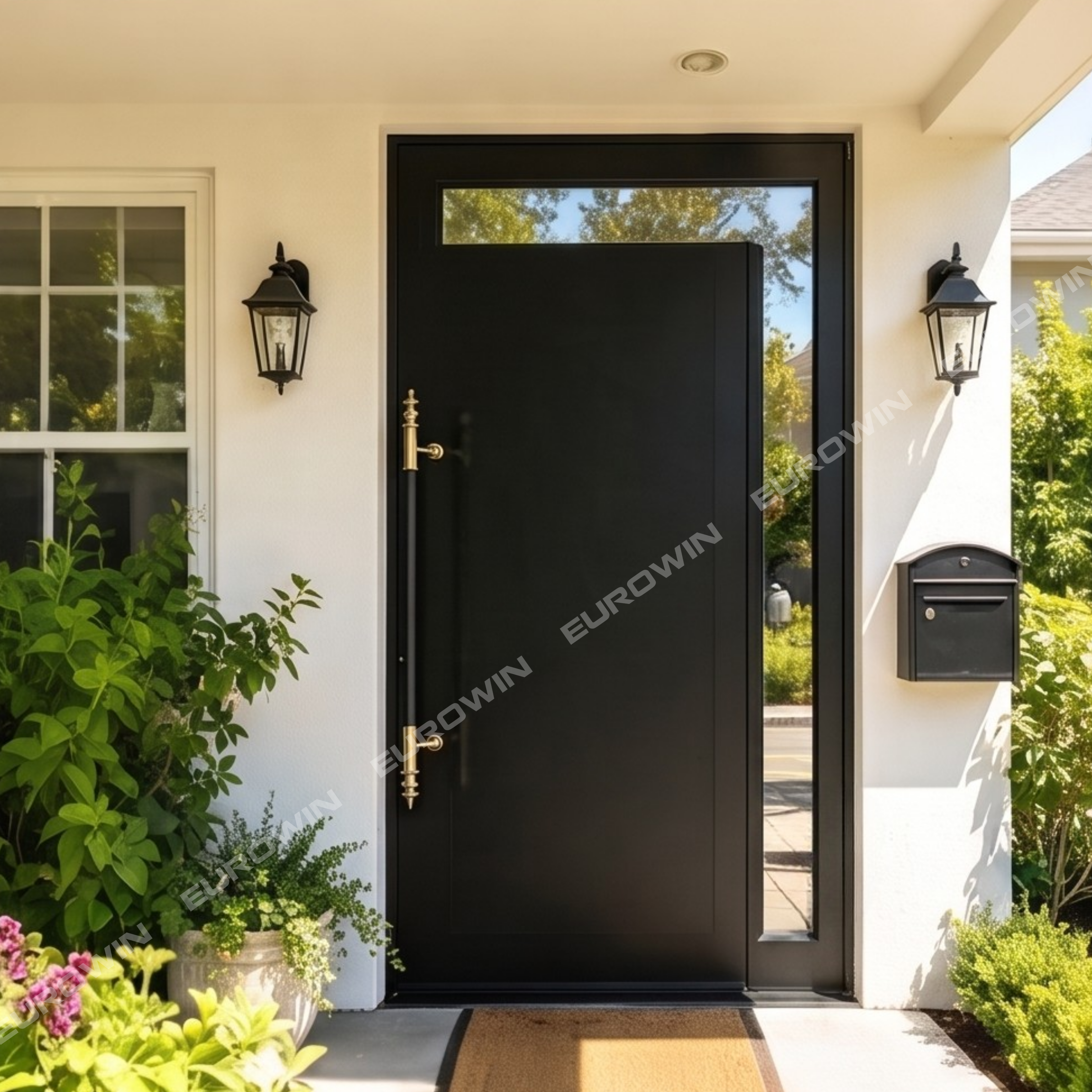 Cửa Nhôm Nguyên Tấm Trục Xoay Eurowin EU-X091