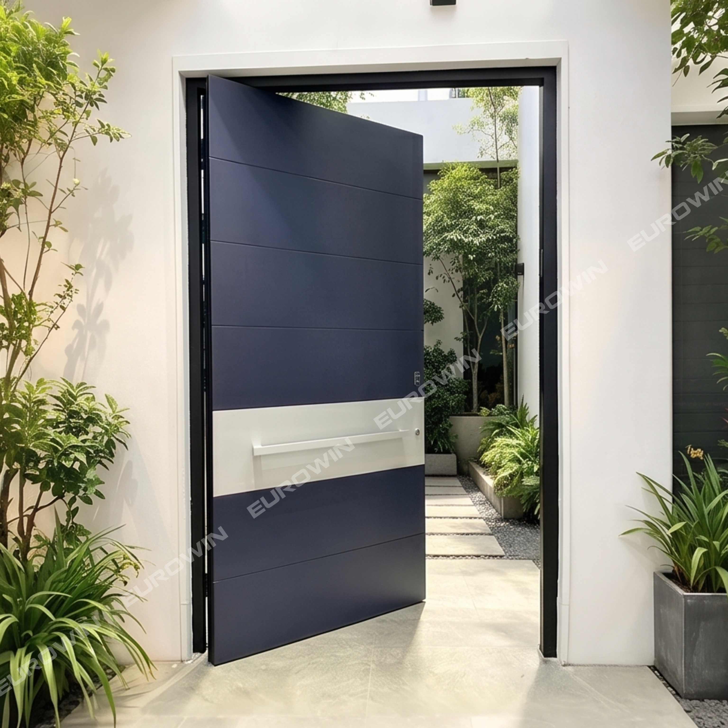 Cửa Nhôm Nguyên Tấm Trục Xoay Eurowin EU-X092