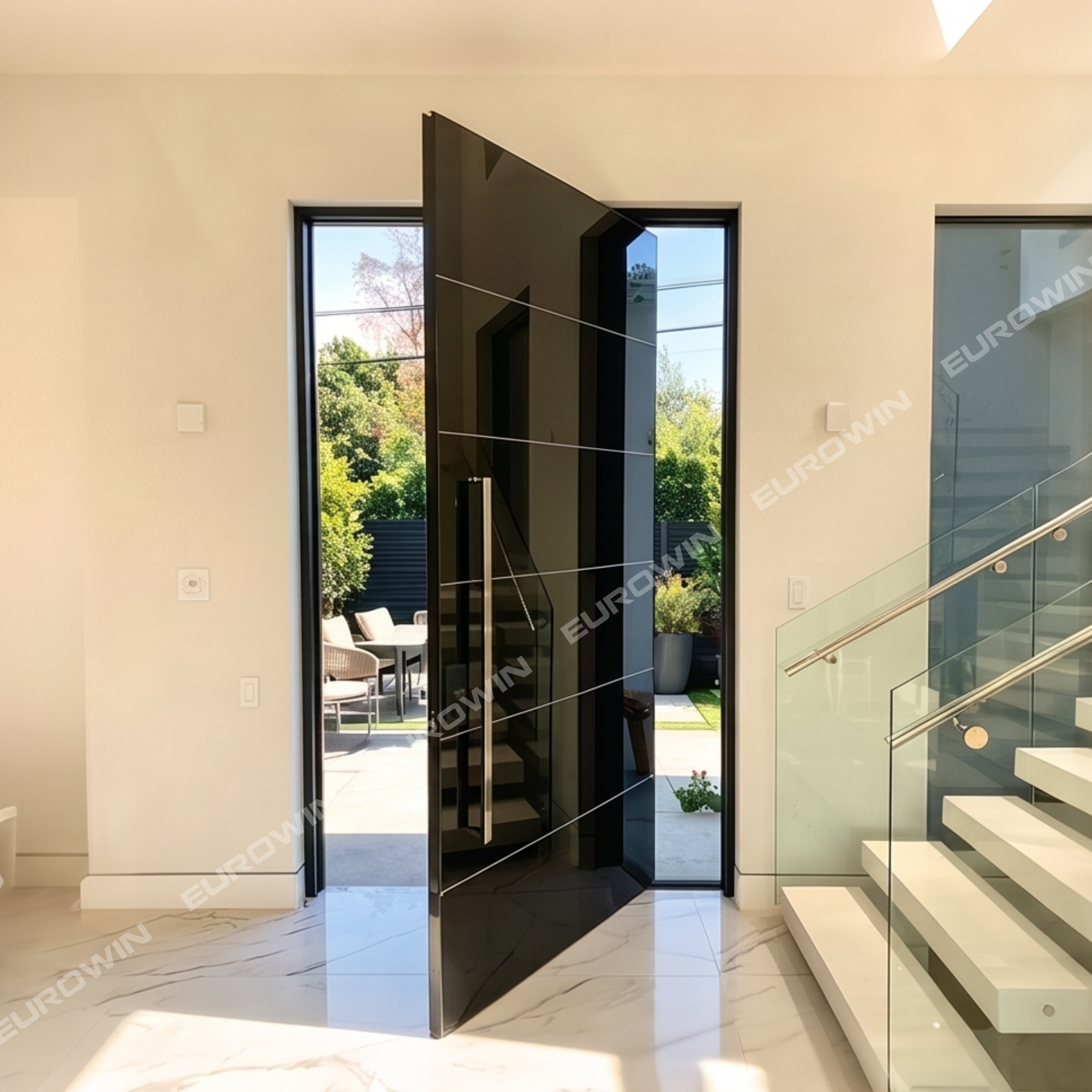 Cửa Nhôm Nguyên Tấm Trục Xoay Eurowin EU-X093