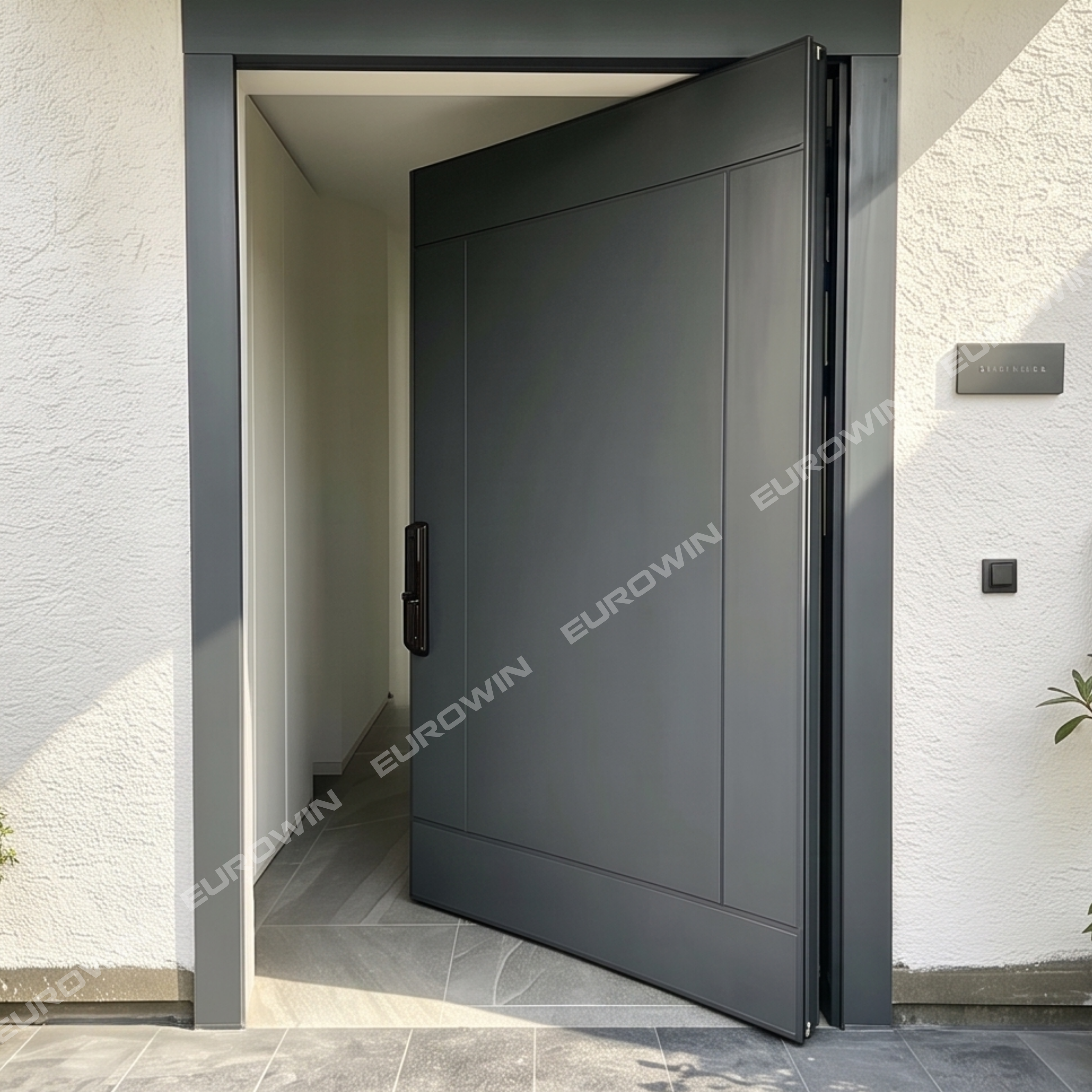 Cửa Nhôm Nguyên Tấm Trục Xoay Eurowin EU-X096