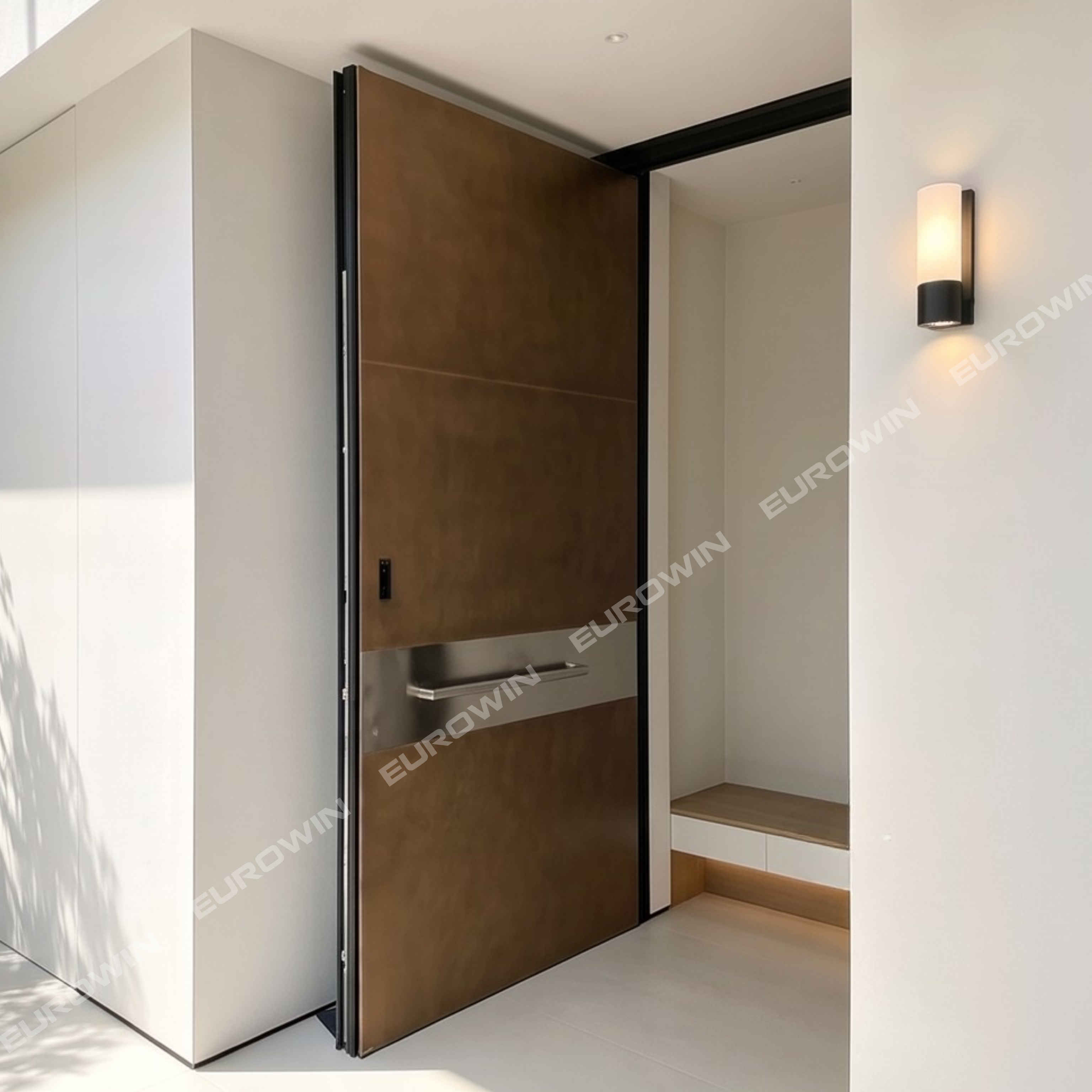 Cửa Nhôm Nguyên Tấm Trục Xoay Eurowin EU-X099