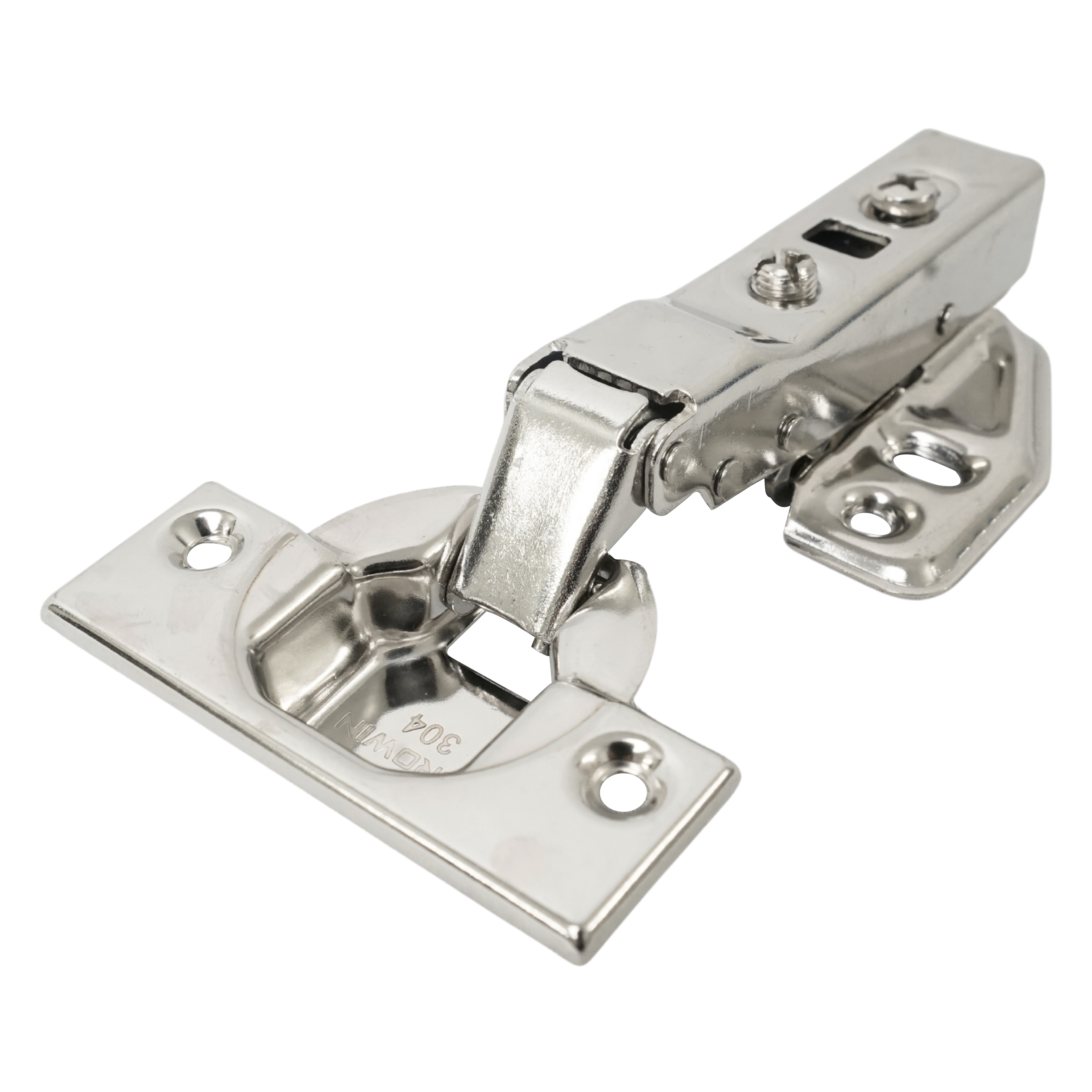 Bản Lề Inox Giảm Chấn Eurowin EU304B Loại Cong Vừa 