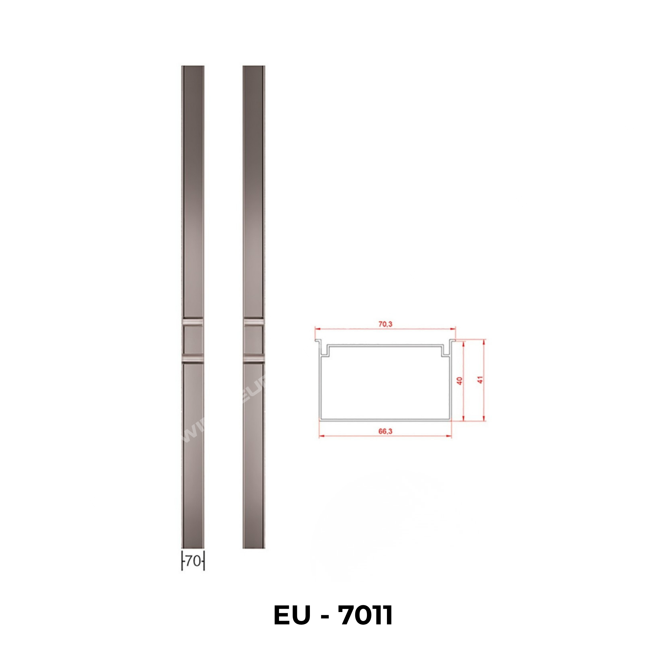 Tay Nắm Cửa Nhôm Eurowin EU-7011