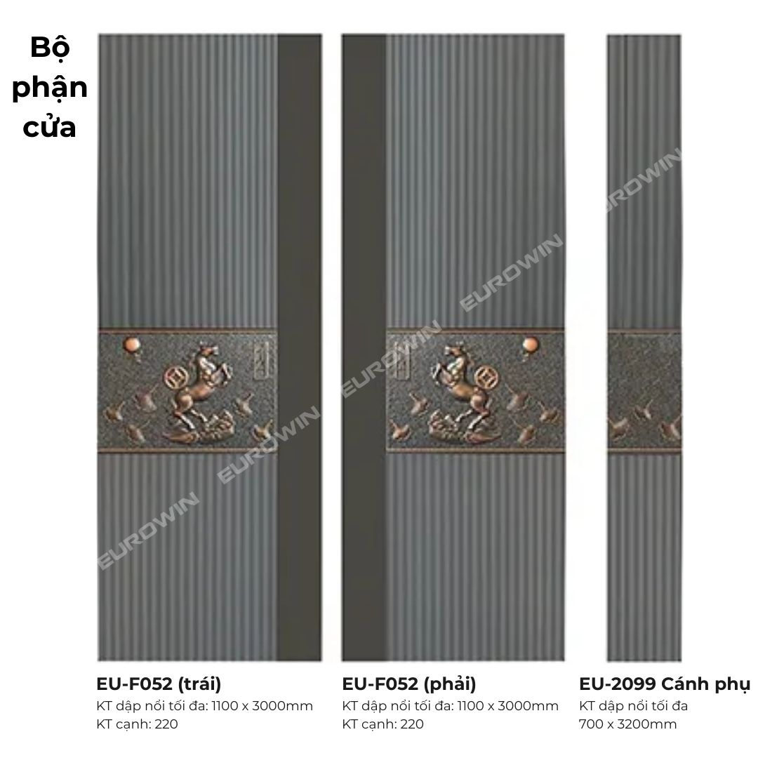 Cửa Nhôm Nguyên Tấm Eurowin EU-F052