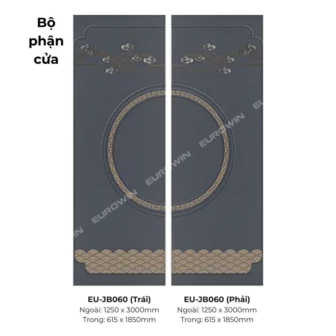 Cửa Nhôm Nguyên Tấm Eurowin EU-JB060