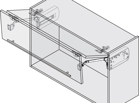 Các loại tay nâng hai cánh tủ bếp phổ biến nhất