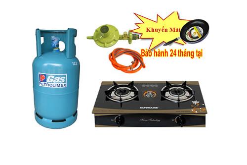 Bộ bếp gas đôi kính Sunhouse SHB-3336HA