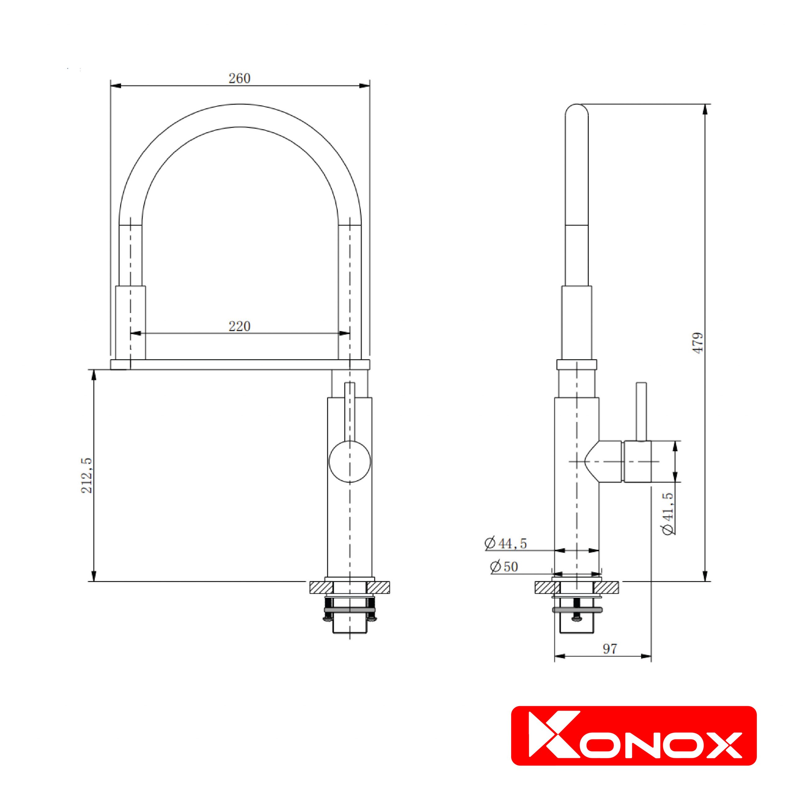 Vòi rửa bát thân mềm KN1618