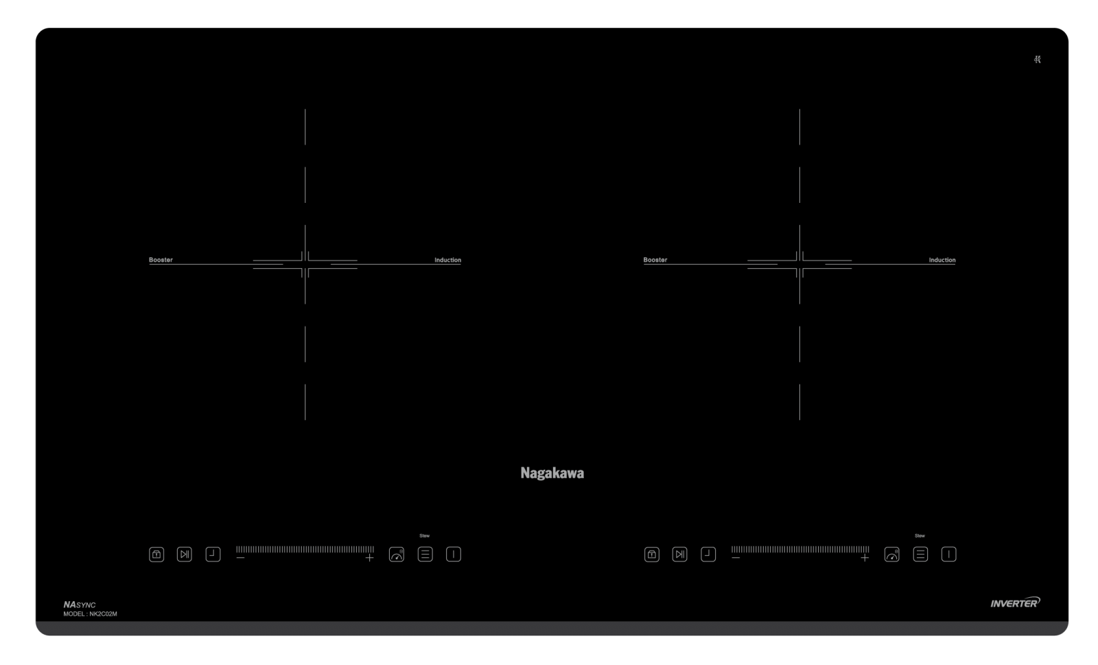 Bếp đôi điện từ Nagakawa NK2C02M