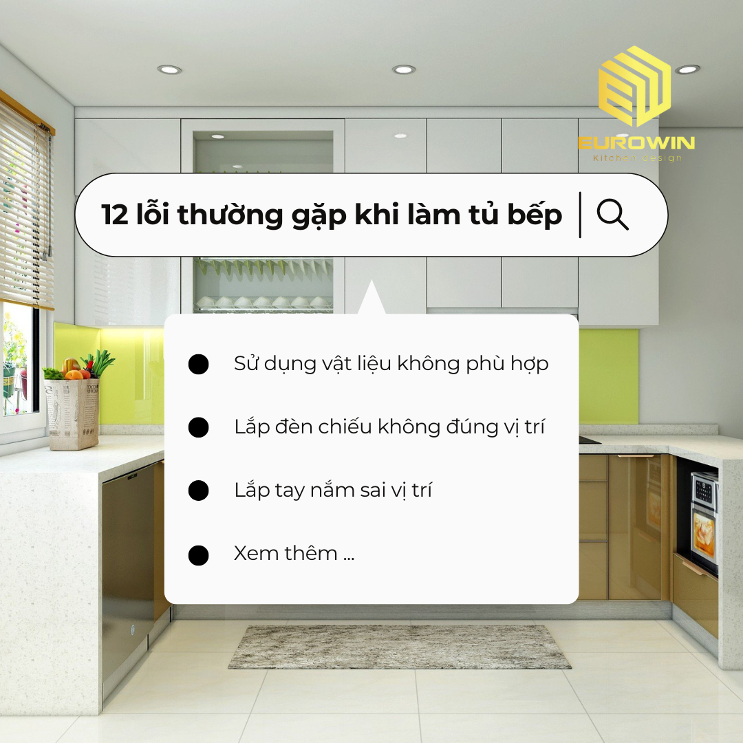 12 lỗi thường gặp khi làm tủ bếp