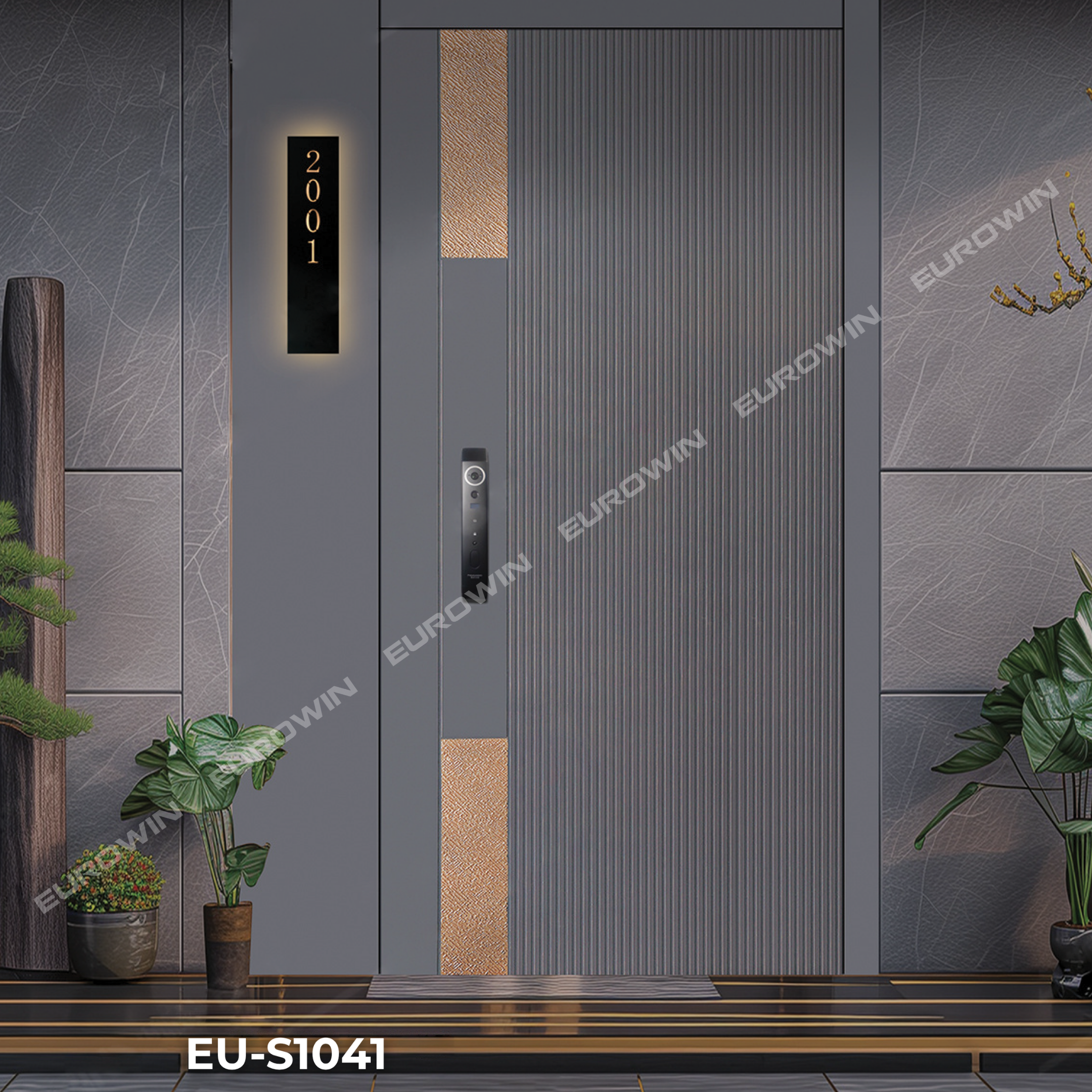 Mẫu cửa nhôm nguyên tấm Delux - Mẫu 13