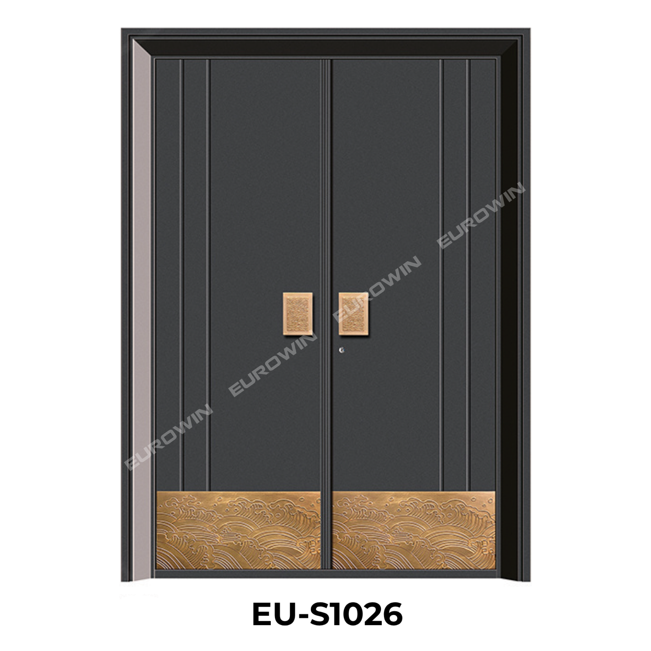 Mẫu cửa nhôm nguyên tấm Delux - Mẫu 15