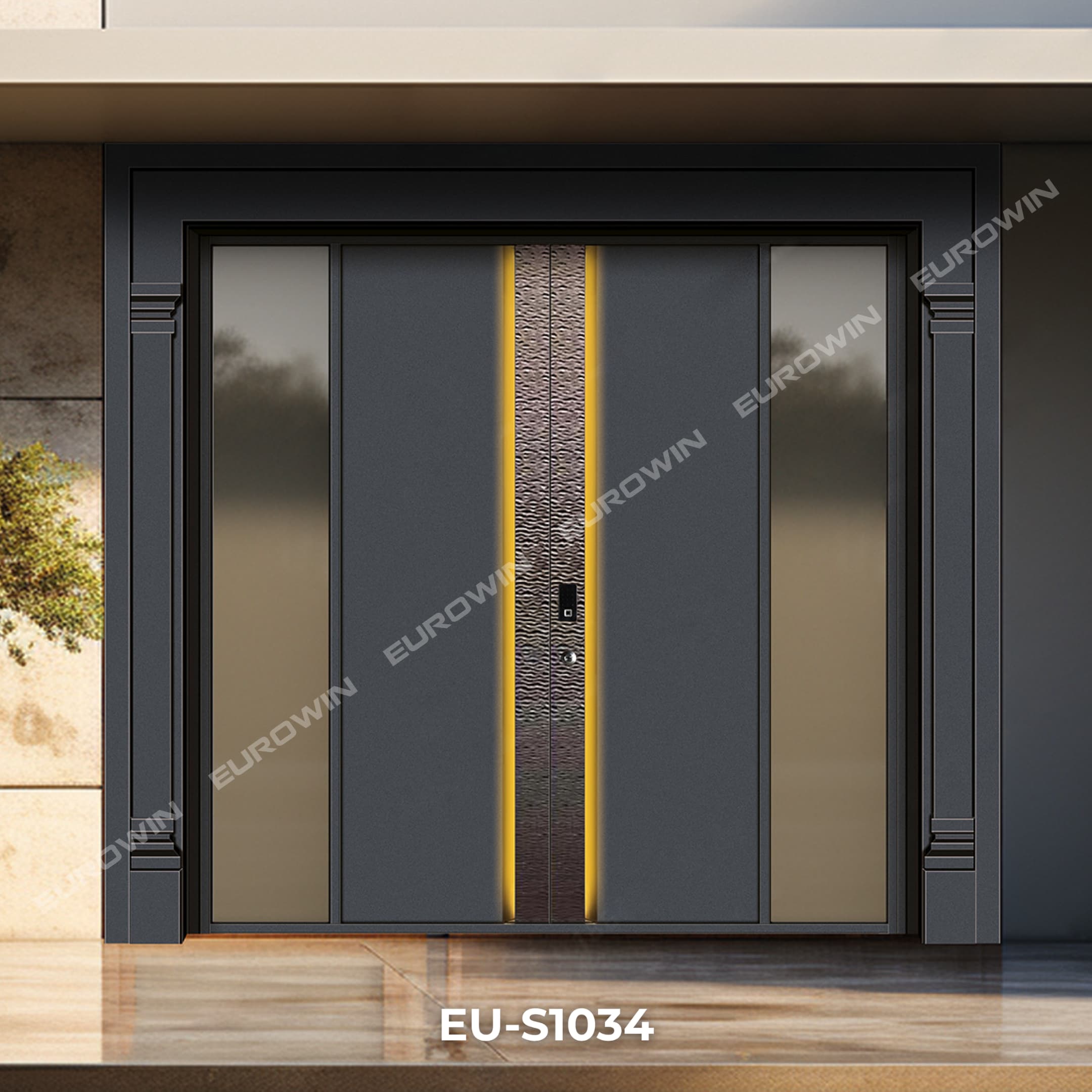 Mẫu cửa nhôm nguyên tấm Luxury Glass - Mẫu 18