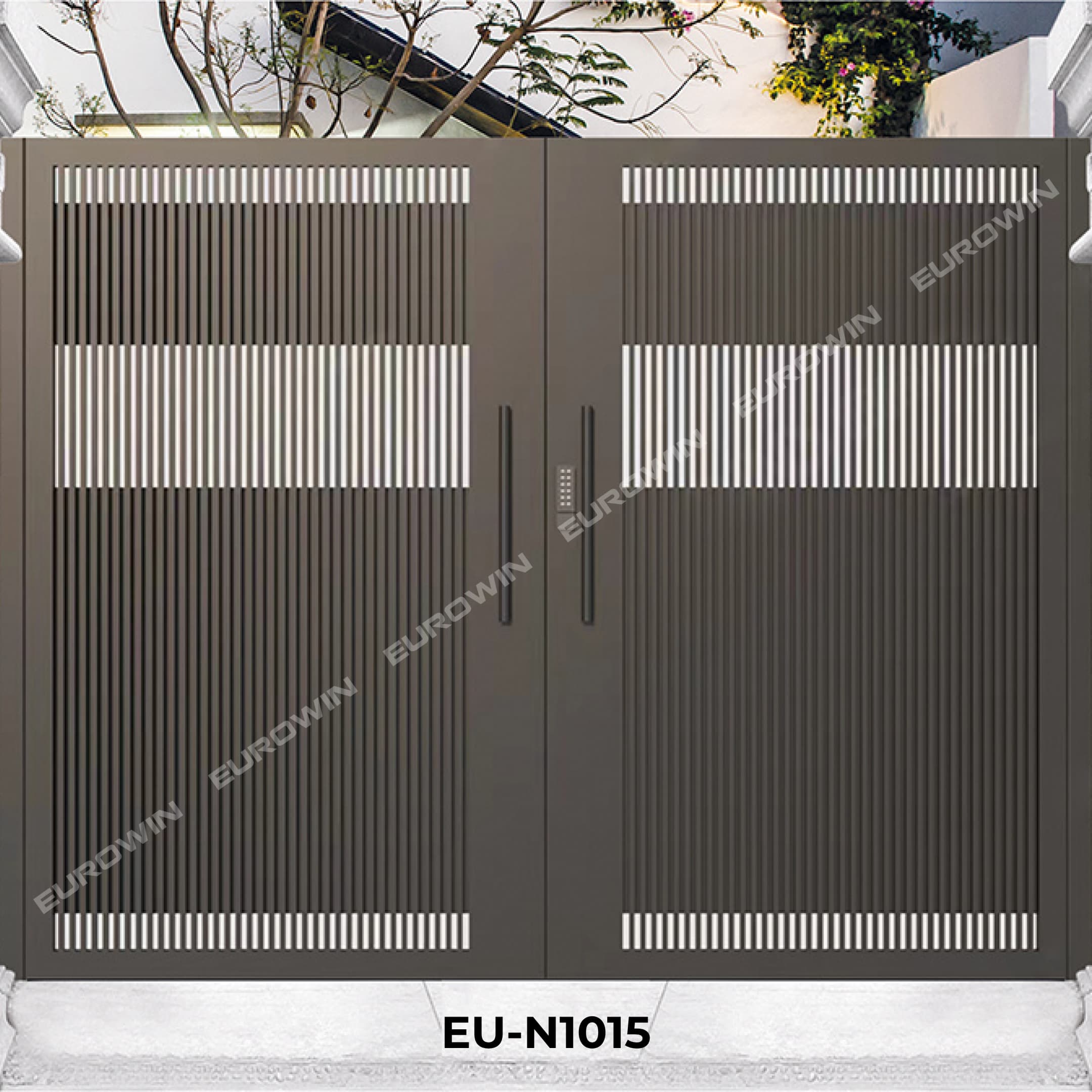 Mẫu cửa cổng nhôm nguyên tấm - Mẫu 29