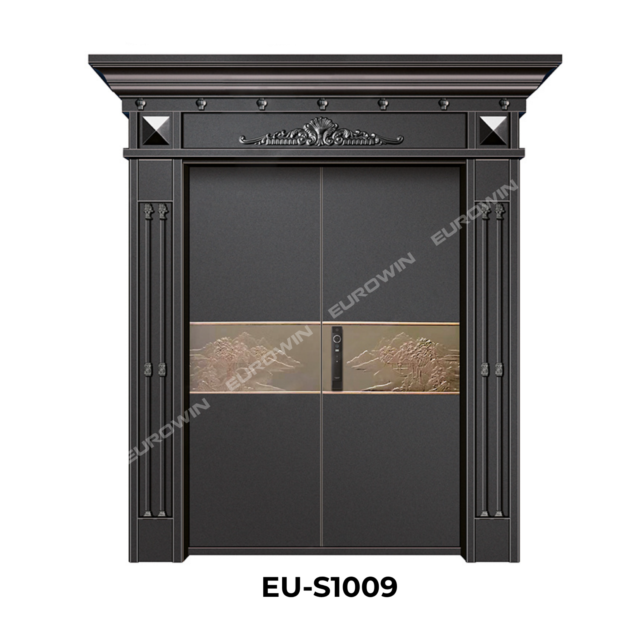 Mẫu cửa nhôm nguyên tấm Classic - Mẫu 4