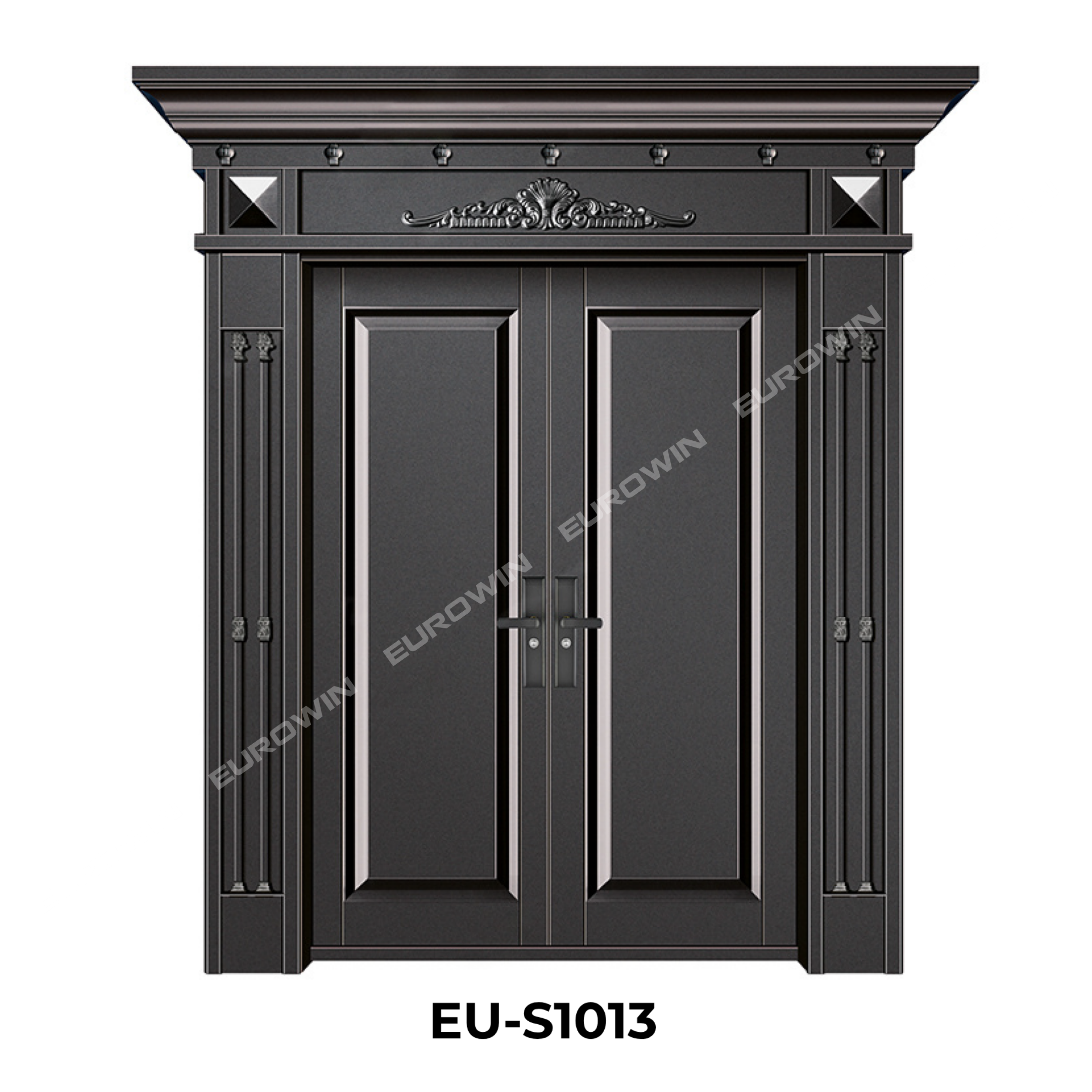 Mẫu cửa nhôm nguyên tấm Classic tối giản - Mẫu 6