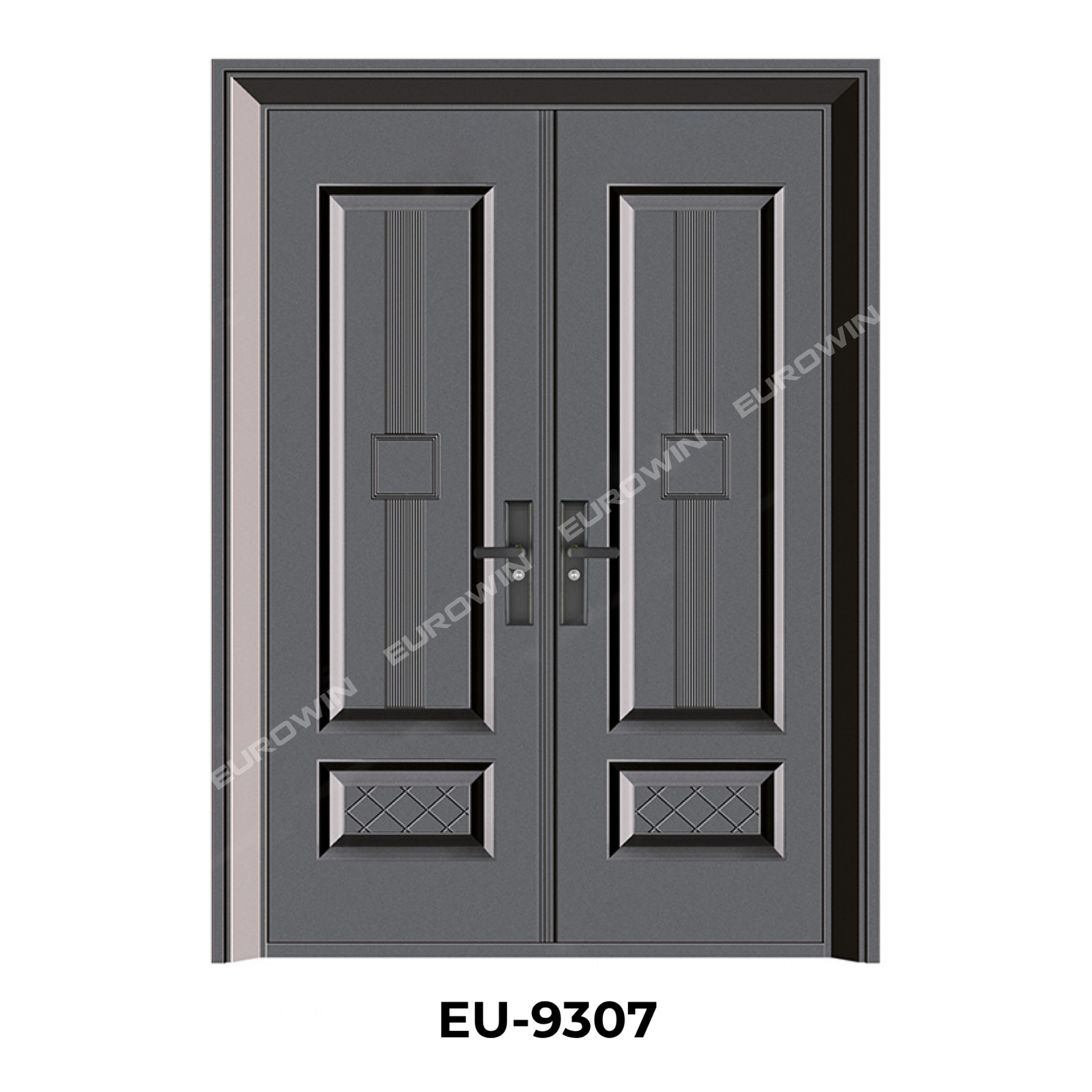 Mẫu cửa nhôm nguyên tấm Classic tối giản - Mẫu 9