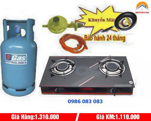 Bộ Bếp Gas Đôi Mặt Kính Hồng Ngoại