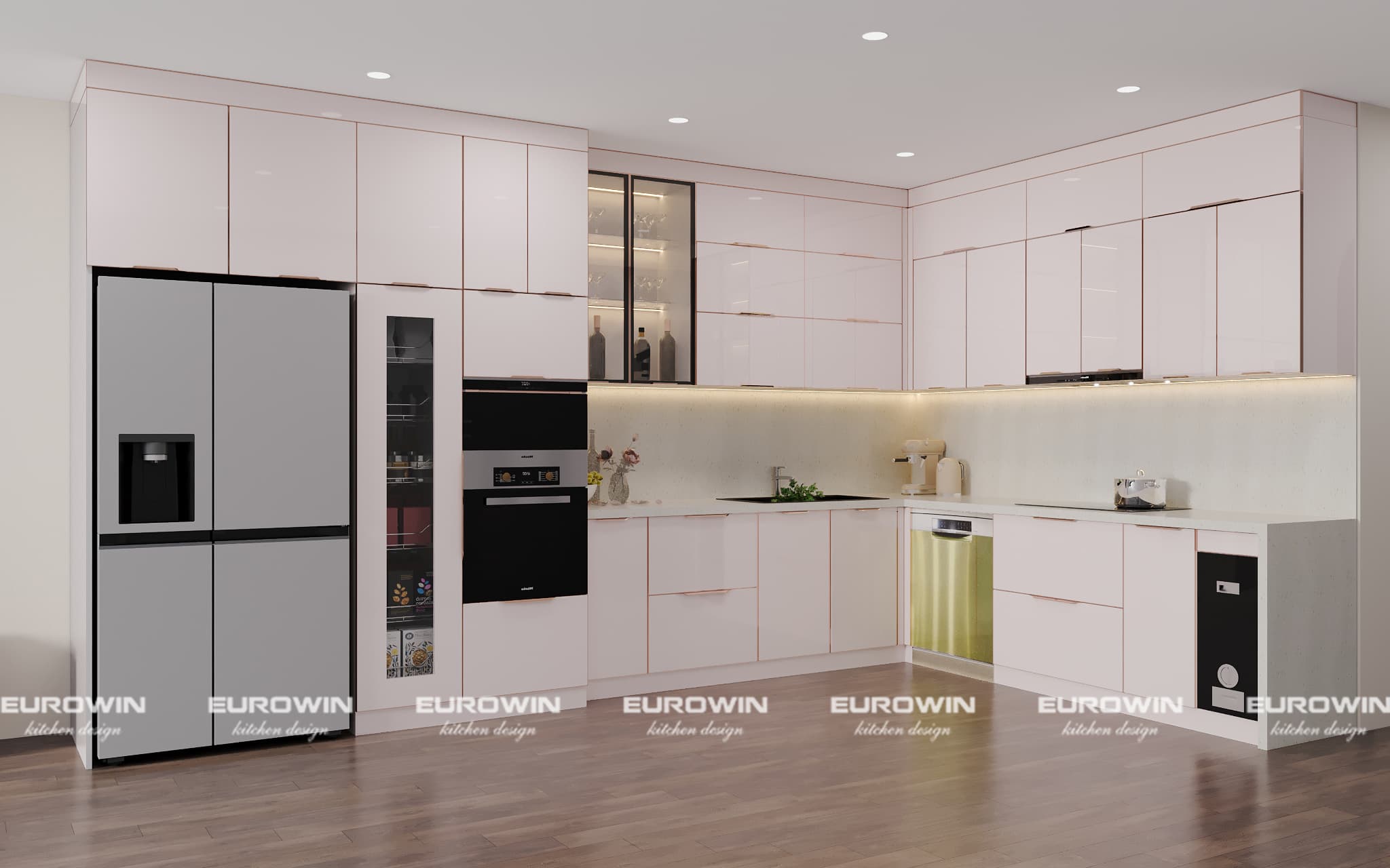 Bố trí kiểu tủ bếp chữ L